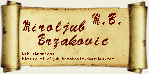 Miroljub Brzaković vizit kartica